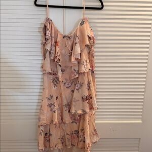 Floral Ruffle Dress in Pink